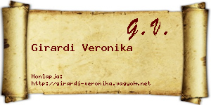 Girardi Veronika névjegykártya